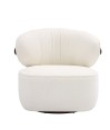 Fauteuil de salon confortable BOREAL Tissu Blanc Fauteuil de salon confortable BOREAL Tissu Blanc