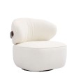 Fauteuil de salon confortable BOREAL Tissu Blanc Fauteuil de salon confortable BOREAL Tissu Blanc