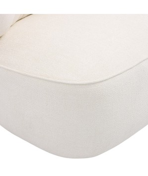 fauteuil bouclé détail tissu blanc BOREAL cocooning bois
