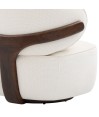 Fauteuil de salon confortable BOREAL Tissu Blanc Fauteuil de salon confortable BOREAL Tissu Blanc