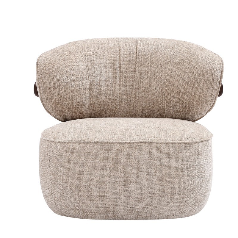 Fauteuil de salon confortable BOREAL Tissu Beige Fauteuil de salon confortable BOREAL Tissu Beige