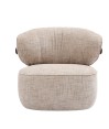 Fauteuil de salon confortable BOREAL Tissu Beige Fauteuil de salon confortable BOREAL Tissu Beige
