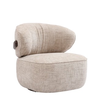 Fauteuil de salon confortable BOREAL Tissu Beige