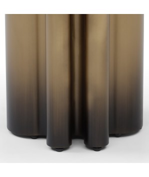 coin canape ONDE néo art déco détail pliage pied bronze