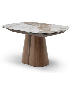 Table Repas LOLA Extensible Céramique Pandora Noyer