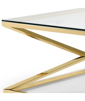 Table basse LOUXOR Dorée Hollywood Regency