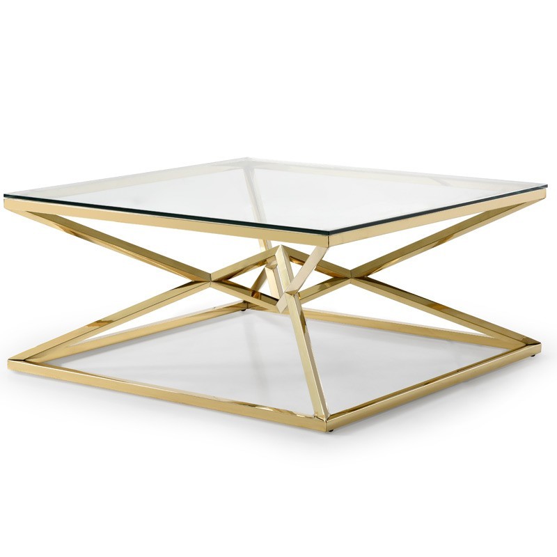 Table basse LOUXOR Dorée Hollywood Regency