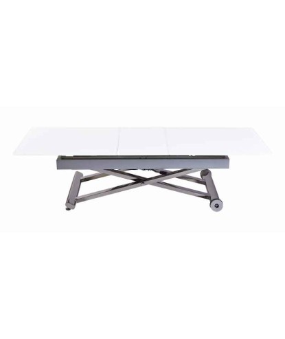 Table basse-repas JUMPY relevable Extra-blanc