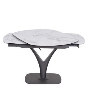 Table repas ELDA Extensible 8 pers design moderne Y sculptural
