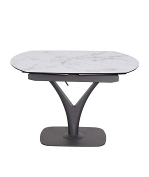 table repas ELDA fermée extensible 8 personnes pied design moderne sculptural Y