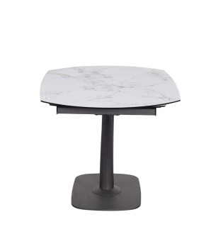 table repas ELDA extensible 8 personnes pied design moderne sculptural Y profil fermée