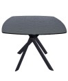 Table repas LIVIA extensible verre martelé pour 8-10 personnes