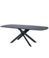 Table repas LIVIA extensible verre martelé pour 8-10 personnes