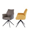 Lot de 2 fauteuils pivotants ELISA Curry Lot de 2 fauteuils pivotants ELISA Curry