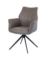 Lot de 2 fauteuils pivotants ELISA Gris