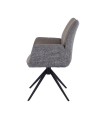 Lot de 2 fauteuils pivotants ELISA Gris