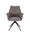Lot de 2 fauteuils pivotants ELISA Gris