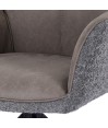 Lot de 2 fauteuils pivotants ELISA Gris