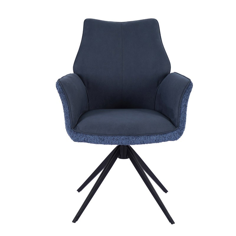 Lot de 2 fauteuils pivotants ELISA Bleu