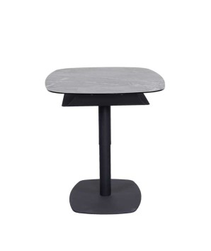 table relevable UPPY plateau céramique pied métal design fonctionnel petit espace vue profil