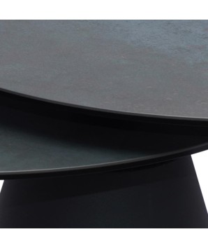 Table basse ANTIGUA 2 plateaux détail céramique