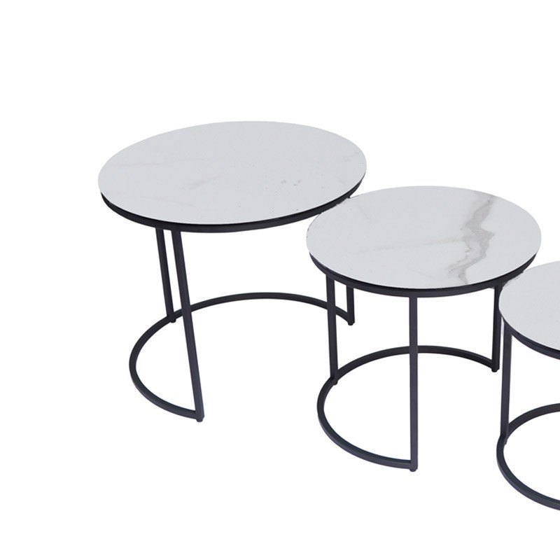 Table gigogne TRIO Arabescato - Grand modèle Table gigogne TRIO Arabescato - Grand modèle