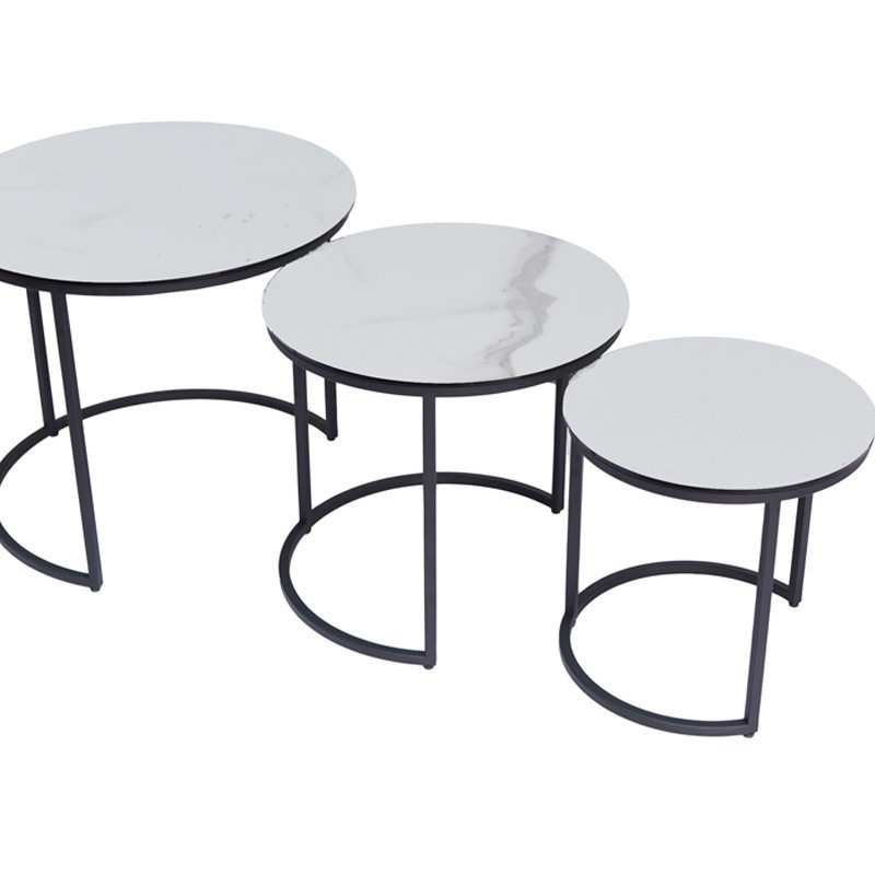Table gigogne TRIO Arabescato - Moyen modèle Table gigogne TRIO Arabescato - Moyen modèle
