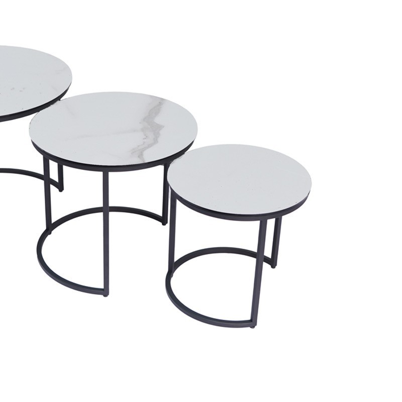 Table gigogne TRIO Arabescato - Petit modèle Table gigogne TRIO Arabescato - Petit modèle