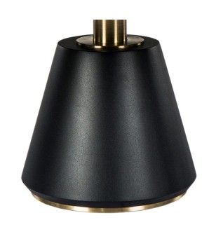 Table basse ISOLA ronde plateau céramique golden stone détail pied conique luxe contemporain