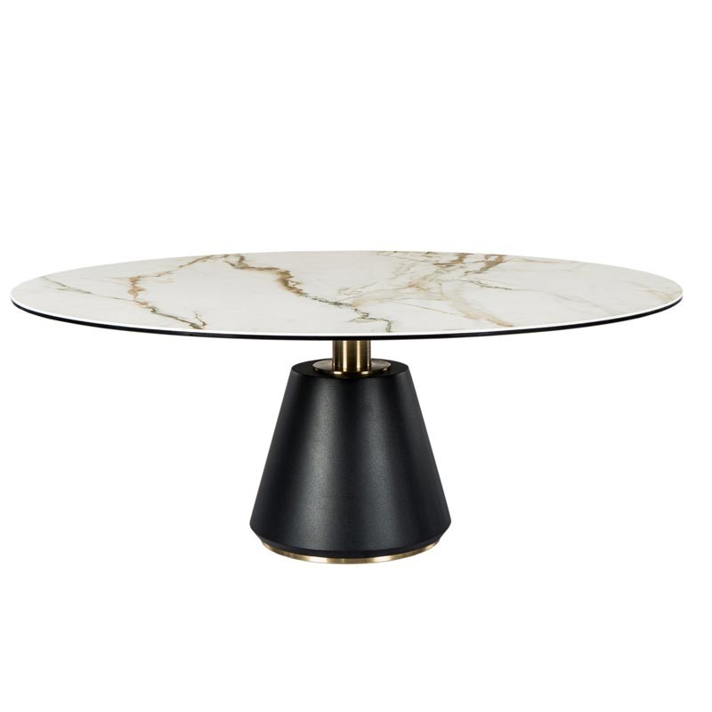 Table basse ronde ISOLA Golden Stone