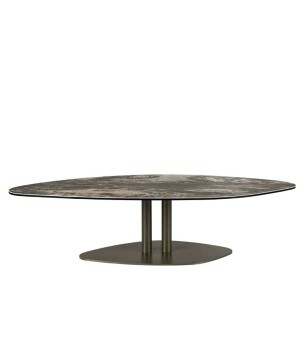 table basse VELA plateau céramique kl176 pied bronze design scandinave italien