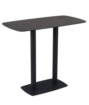 Table haute Elsa Acier Corten 6 personnes