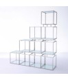 Étagères MODULO Inox verre complète Étagères MODULO Inox verre complète