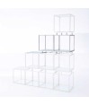 Étagères MODULO Inox verre 2 pièces Étagères MODULO Inox verre 2 pièces