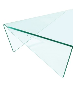 Table basse EASY carrée verre incolore