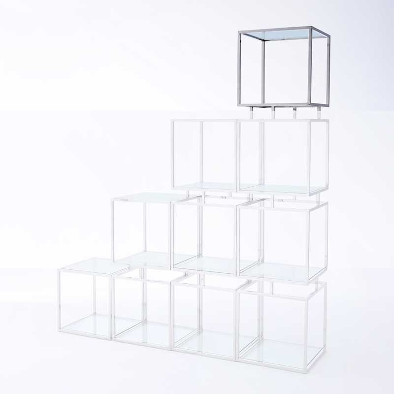 Étagère MODULO Inox verre 1 pièce Étagère MODULO Inox verre 1 pièce
