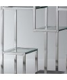 Étagère ATLAS DOUBLE Design Géométrique Inox et Verre