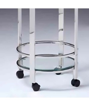 Bar roulant MARGARITA inox verre design Art Déco Industriel