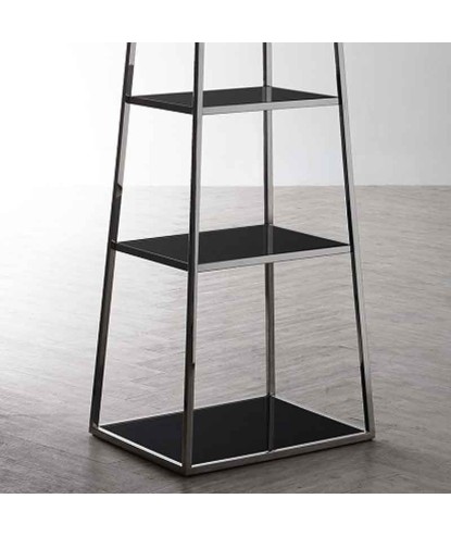 Étagère SHARD pyramidale verre noir