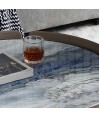 Table basse BASTIA ronde simili cuir taupe Table basse BASTIA ronde simili cuir taupe