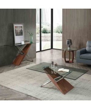 ensemble FELICIA Noyer Inox Design fusion