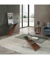 Table basse FELICIA Noyer Inox Design fusion Table basse FELICIA Noyer Inox Design fusion