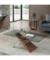 Table basse FELICIA Noyer Inox Design fusion Table basse FELICIA Noyer Inox Design fusion
