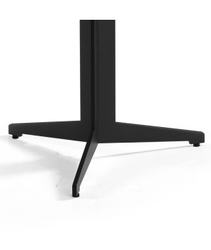 coin canapé industriel triangulaire OSLO détail plateau bois céramique détail pied noir