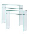 Console design en verre incolore ECO 2