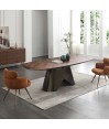 Table repas CRISTINA sculpturale effet bois pour 12 personnes Table repas CRISTINA sculpturale effet bois pour 12 personnes