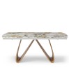 Table repas WENDY Golden stone extensible 12 personnes Table repas WENDY Golden stone extensible 12 personnes