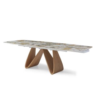 Table repas WENDY Golden stone extensible 12 personnes