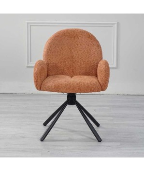 chaise pivotantes EMILIA Modernisme réinterprété tissu terracotta face