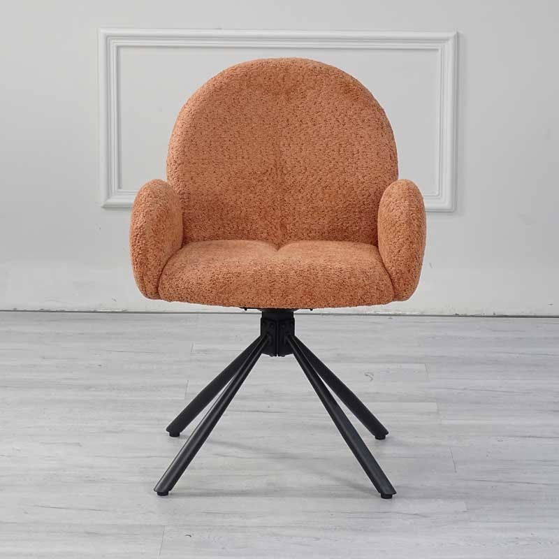 Lot de 2 chaises pivotantes moderne EMILIA tissu Terracota